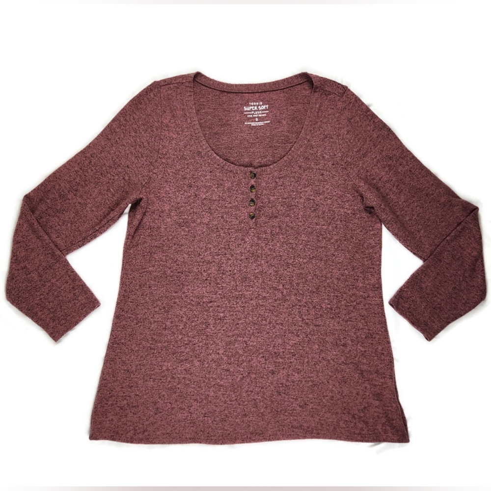 Torrid Sweater Womens 2X Super Soft Plush Sweater Mauve